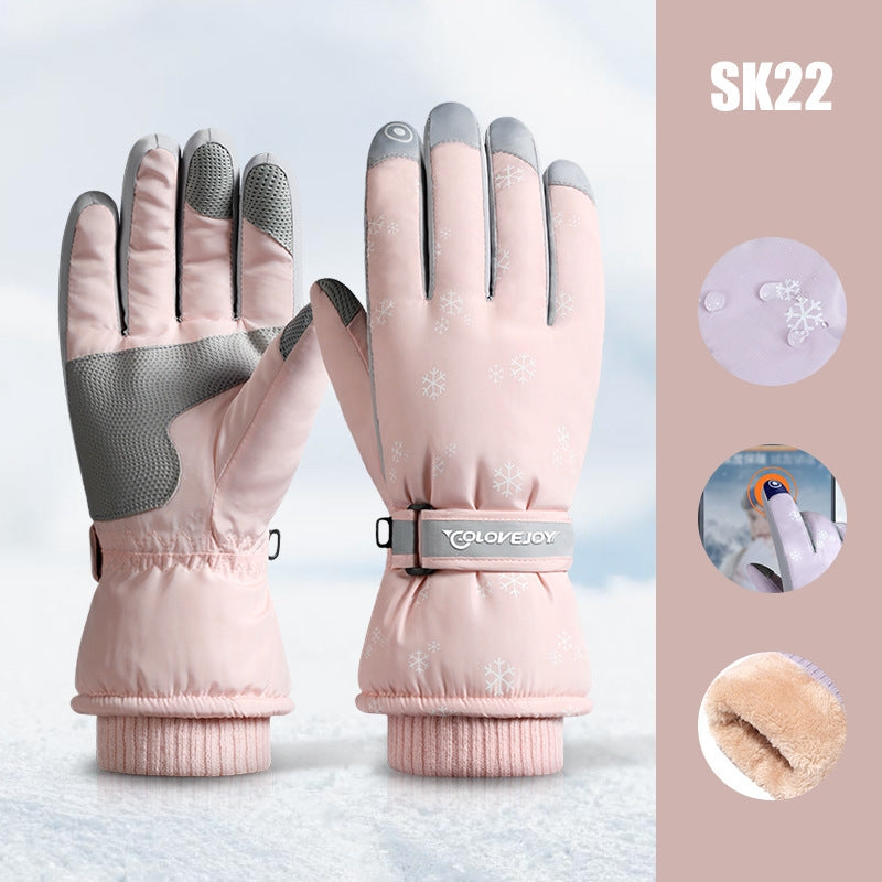 【雑貨】スノーフレーク柄スキー手袋  T01117