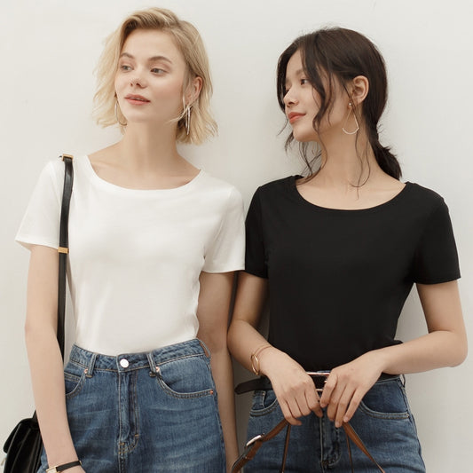 【Tops】マーセライズドコットンTシャツ T01657