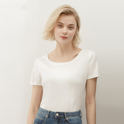 【Tops】マーセライズドコットンTシャツ T01657
