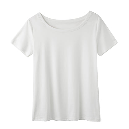 【Tops】マーセライズドコットンTシャツ T01657