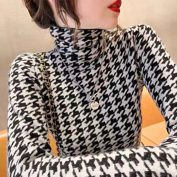 【Tops】ハイネック長袖ニット    W14192
