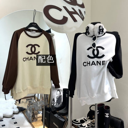 【Tops】2色展開配色プルオーバー　W14706