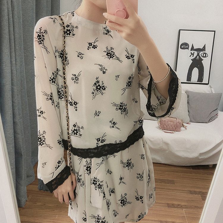 【Set】セットアップ　シャツ + スカート T01259