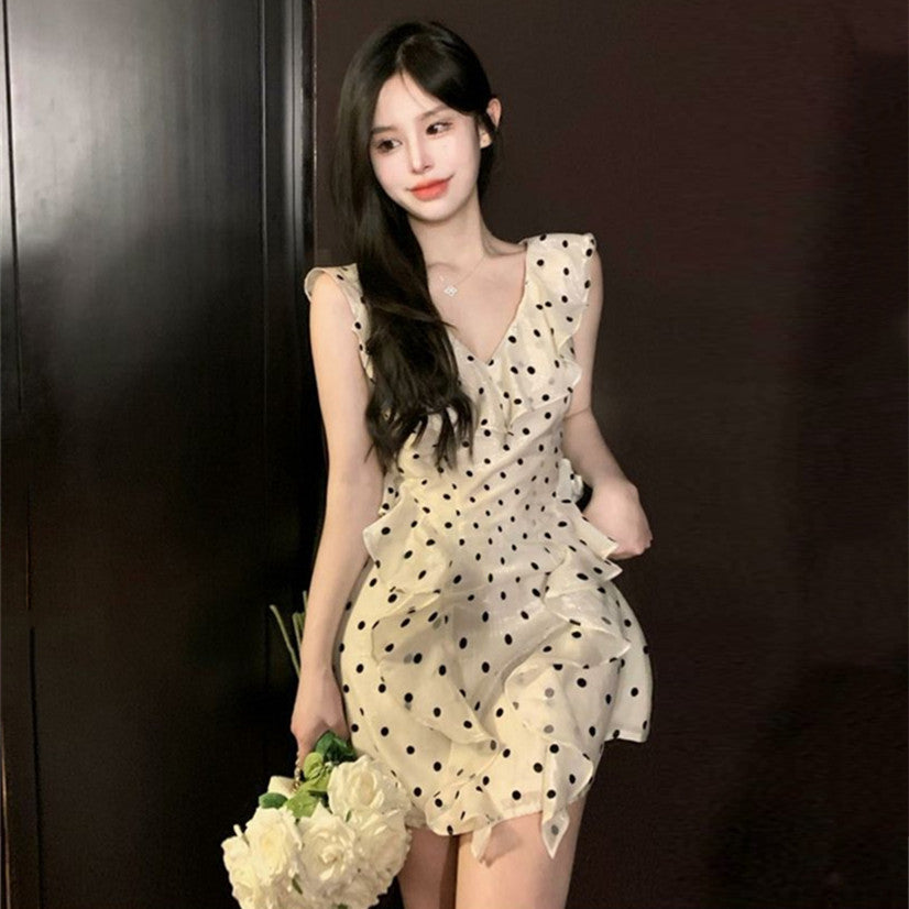 【Dress】ドット柄ワンピース　Ｗ11965