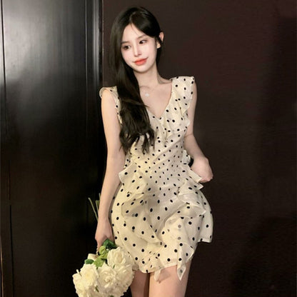 【Dress】ドット柄ワンピース　Ｗ11965