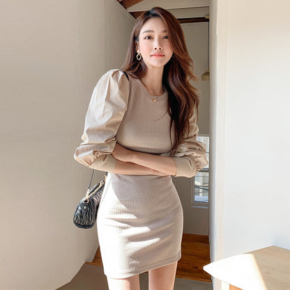 【Dress】切り替えデザインワンピース　W13164