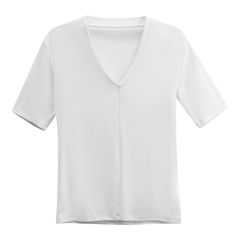 【Tops】Vネック無地Tシャツ T01659