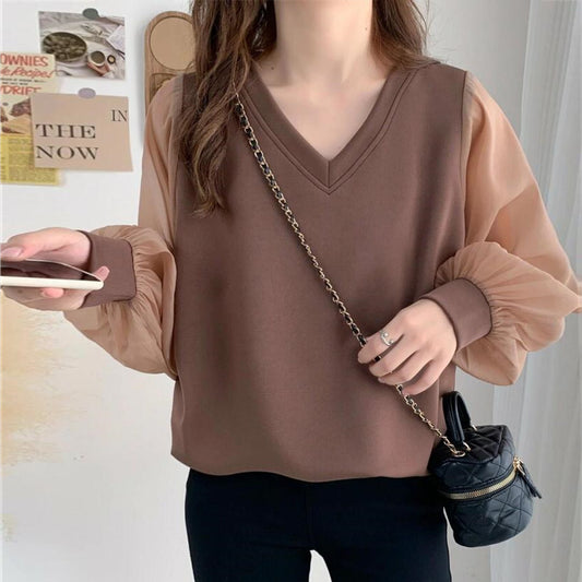 【Tops】切り替えデザインブラウス　Ｗ13479