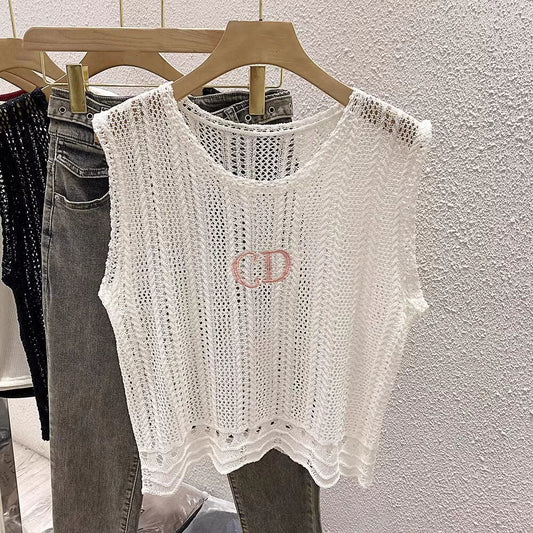 【tops】透かし編みトップス　M21878