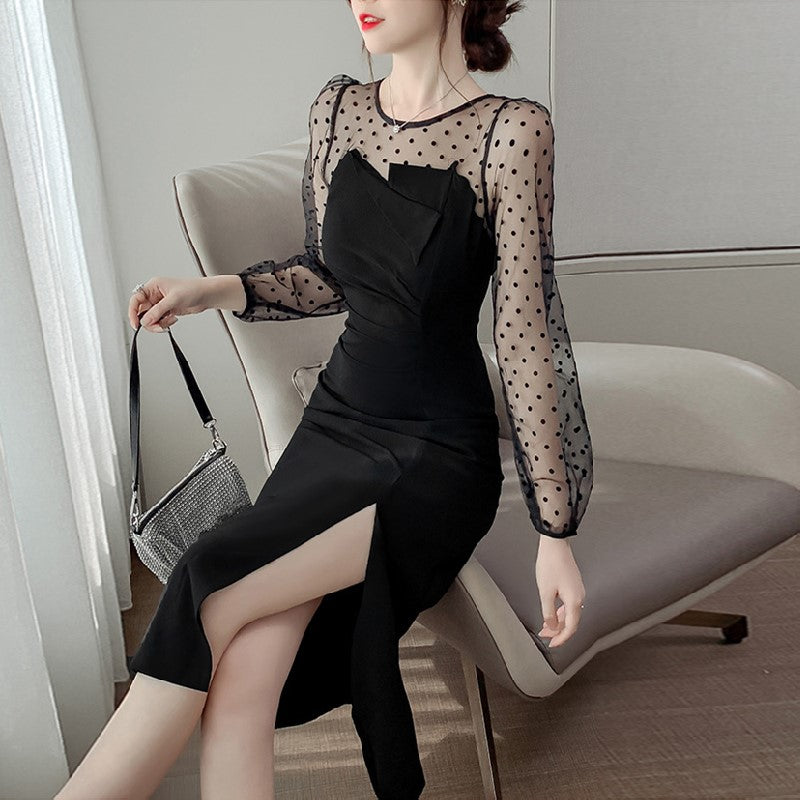 【Dress】2色展開フェミニンワンピース　Z8213
