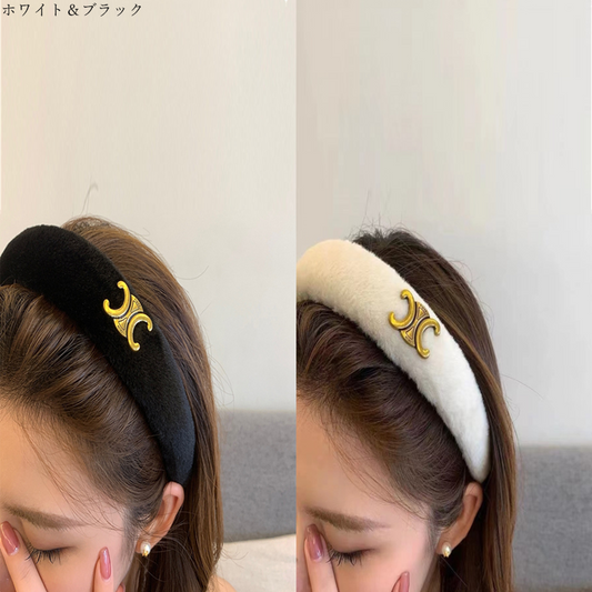 【雑貨】人気もこもこカチューシャ2組セット　Z-6477