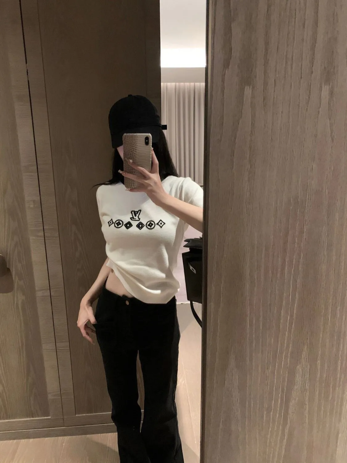 【Tops】半袖ニットＴシャツ　Z6774