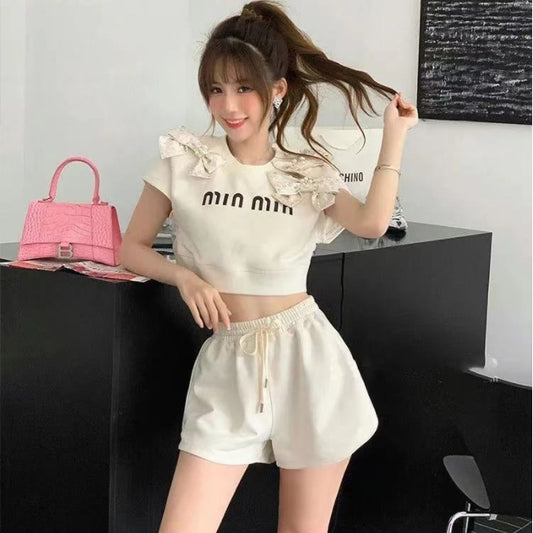 【Set】Ｔシャツ + ショートパンツ　2点セット　Z6801
