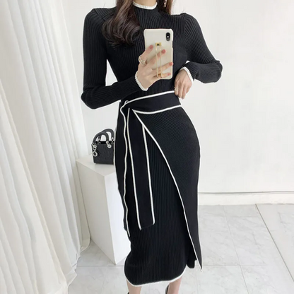 【Dress】配色きれいめワンピース　Z7674