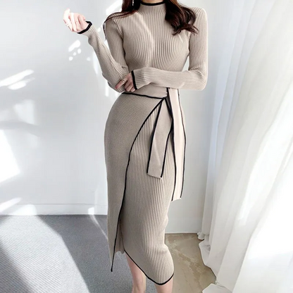 【Dress】配色きれいめワンピース　Z7674