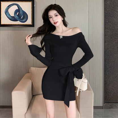 【Dress】ワンショルダーワンピース2色　Z7753