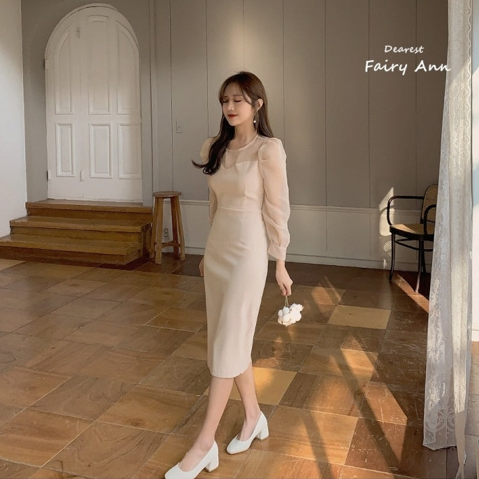 【Dress】透け感ワンピース　Z7756