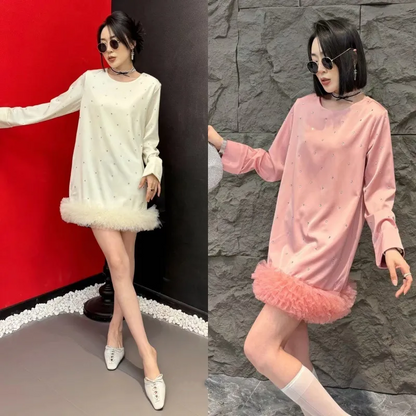 【Dress】3色展開フェミニンワンピース　Z7780