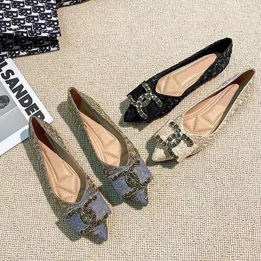 【Shoes】フレンチ人気フラットシューズ　Z7815