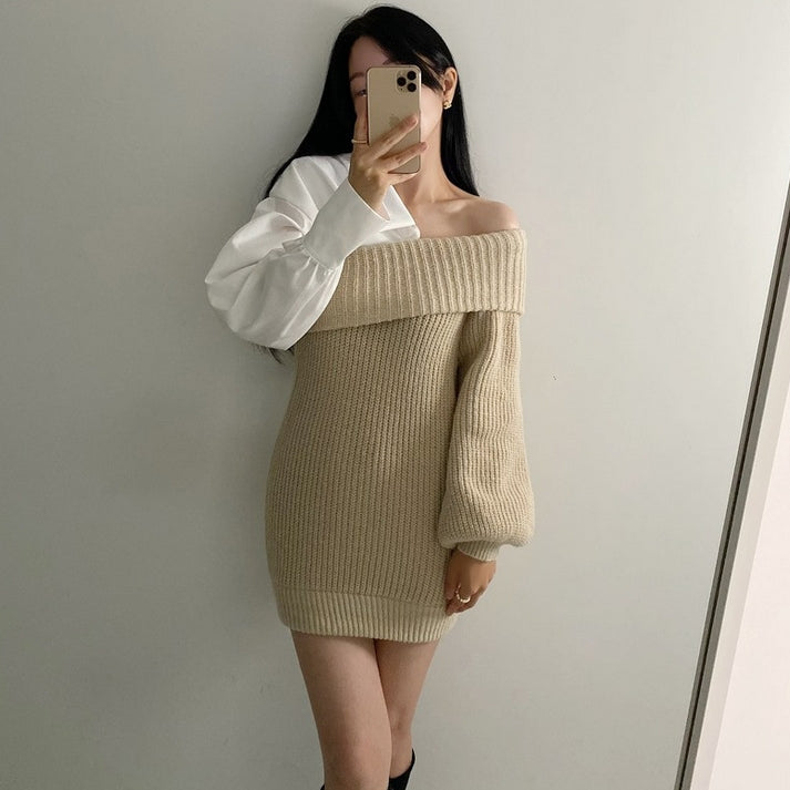 【Dress】切替きれいめワンピース　Z7833