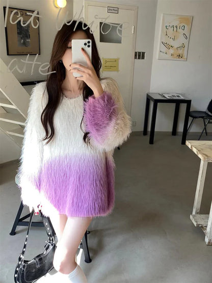 【Tops】グラデーション秋冬セーター    W14281