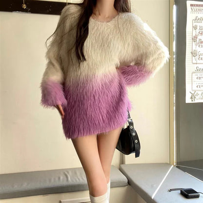 【Tops】グラデーション秋冬セーター    W14281