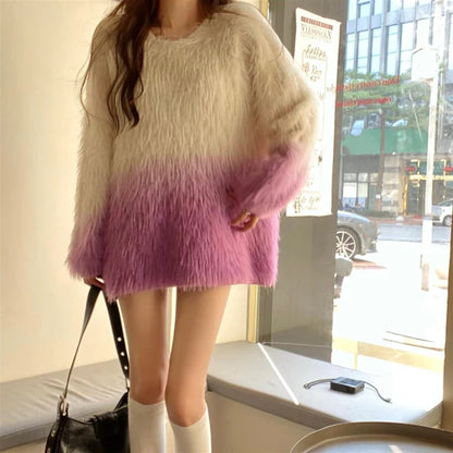 【Tops】グラデーション秋冬セーター    W14281