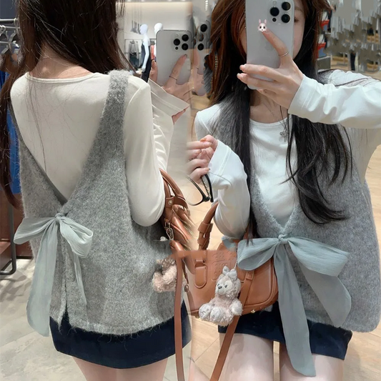 【Tops】前後2wayニットベスト　Z7933