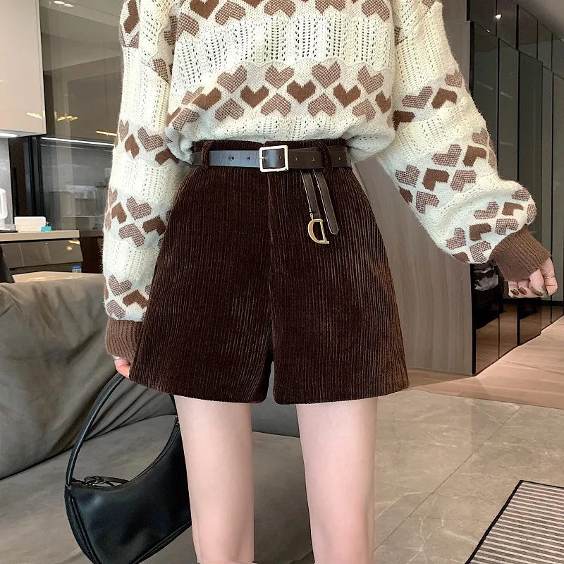 【Bottoms】ベルト付きショートパンツ　Z7965