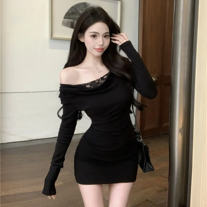 【Dress】ワンショルダーワンピース2色　Z8000