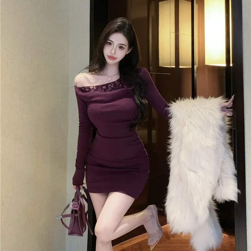 【Dress】ワンショルダーワンピース2色　Z8000