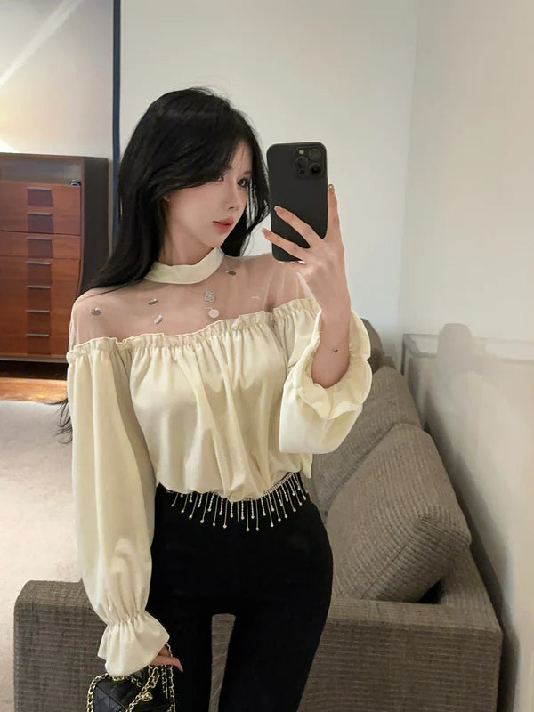 【Tops】メッシュTシャツ    W14525