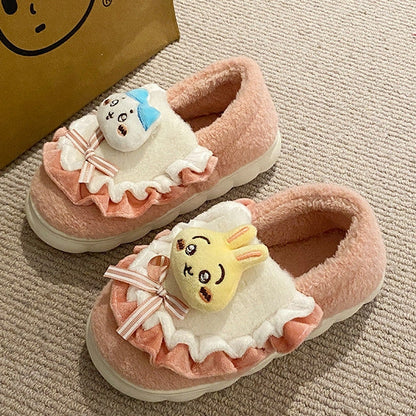 【Shoes】3色展開ファースリッパ　Z8056