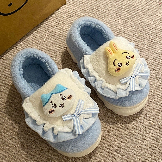 【Shoes】3色展開ファースリッパ　Z8056