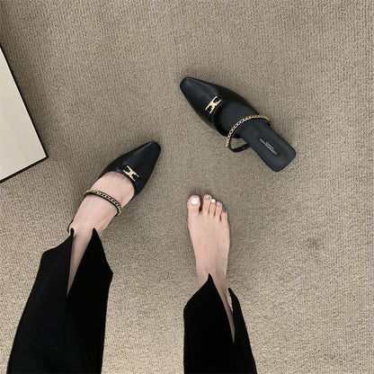 【Shoes】高級感フラットスリッパ　Z8134