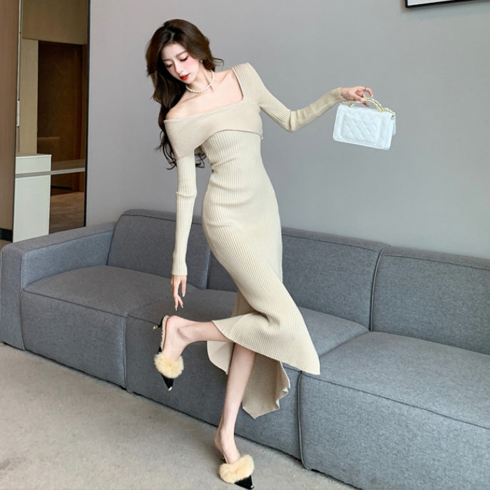 【Dress】肩見せワンピース2色　Z8143
