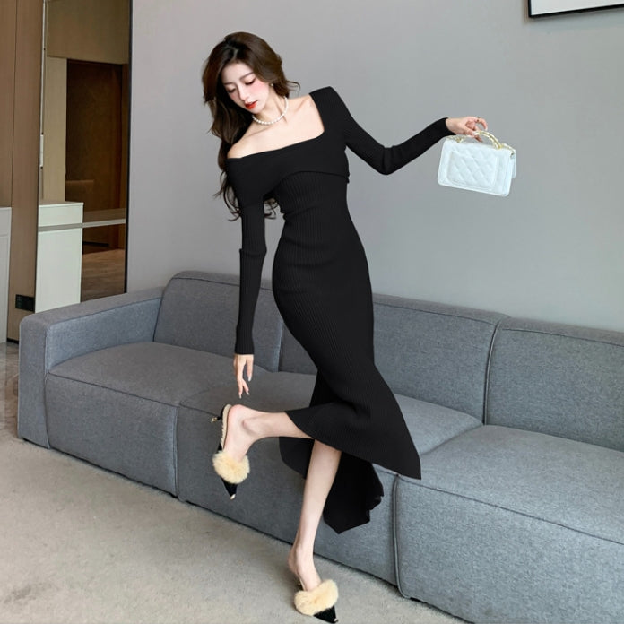 【Dress】肩見せワンピース2色　Z8143