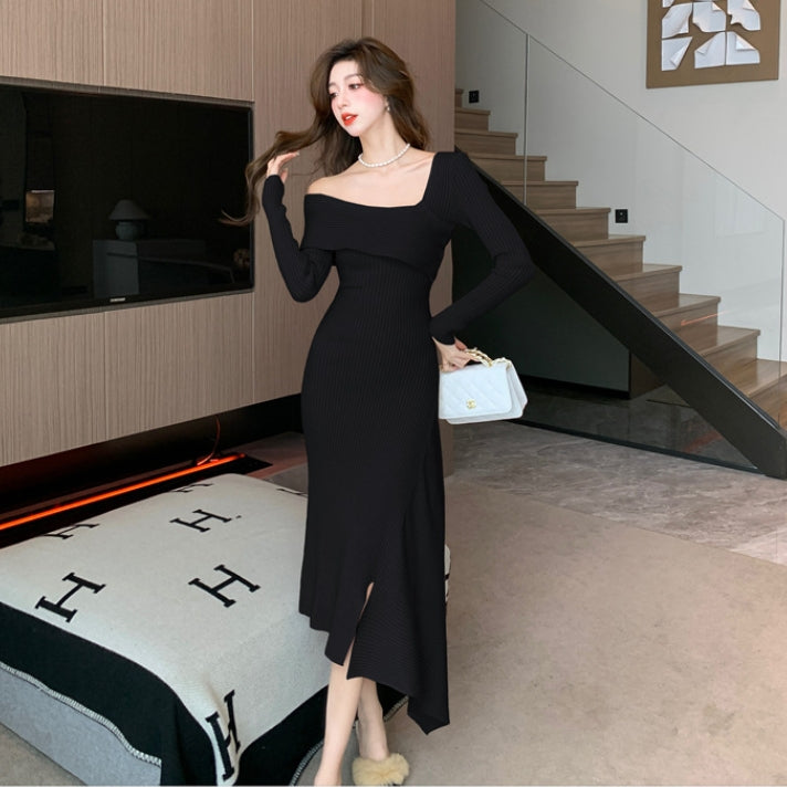 【Dress】肩見せワンピース2色　Z8143