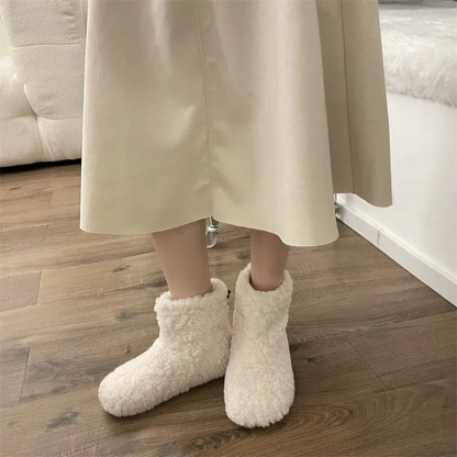 【Shoes】ラムウールブーツ4色展開　Z8337