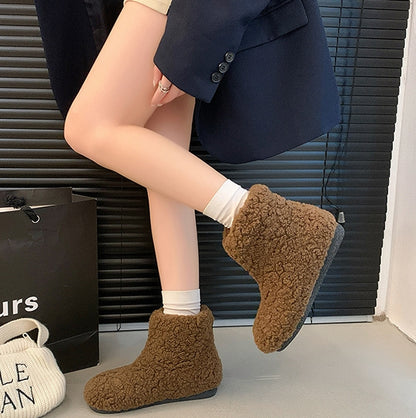 【Shoes】ラムウールブーツ4色展開　Z8337