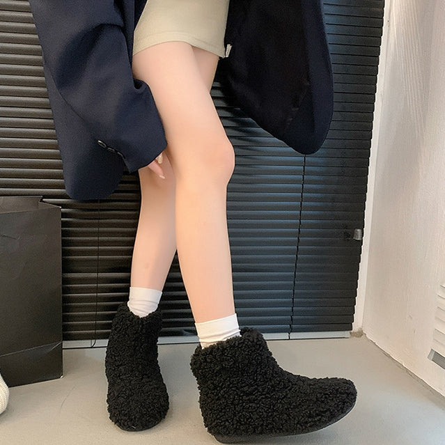 【Shoes】ラムウールブーツ4色展開　Z8337
