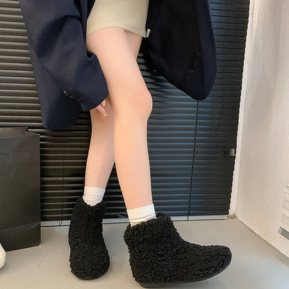 【Shoes】ラムウールブーツ4色展開　Z8337