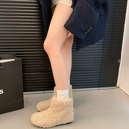 【Shoes】ラムウールブーツ4色展開　Z8337