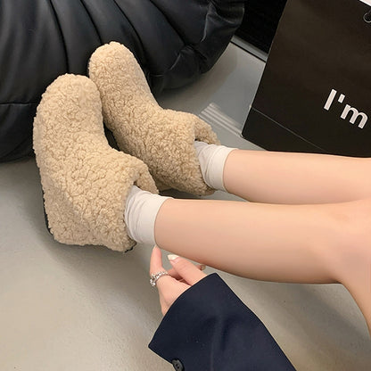 【Shoes】ラムウールブーツ4色展開　Z8337