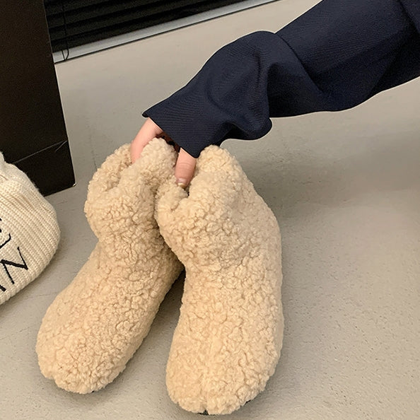 【Shoes】ラムウールブーツ4色展開　Z8337