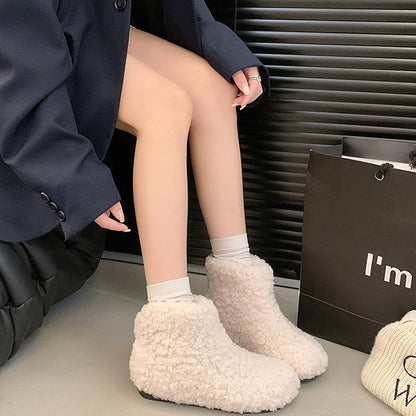 【Shoes】ラムウールブーツ4色展開　Z8337