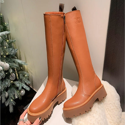 【Shoes】厚底ハイブーツ2色　Z8370
