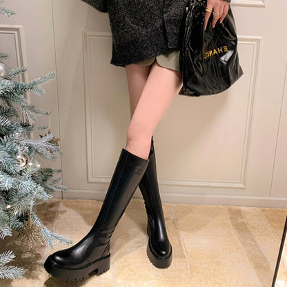 【Shoes】厚底ハイブーツ2色　Z8370