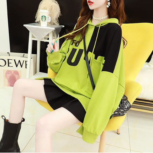 【tops】清新気質アップカラーマッチング不規則 イレギュラーパーカー3色