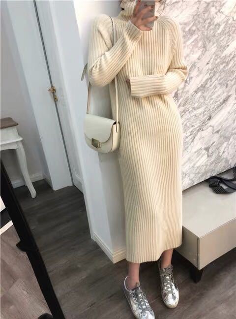 【Dress】ハイネックワンピース    W10382
